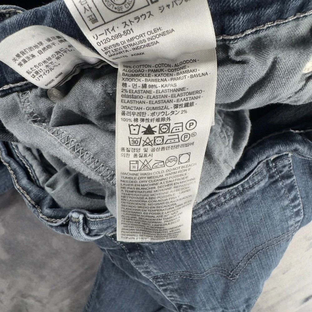 Levi's 514 Straight Fit Jeans Mens 34x30 Blue Stretch Denim Classic Casual
